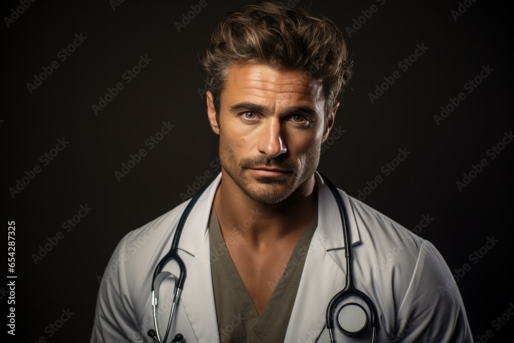 A group of smart successful medical doctors terms in hospital. generated AI. A group of smart successful medical doctors terms in hospital. generated AI.