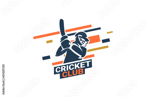 Cricket Logo or football club sign Badge. Cricket logo with shield background vector design. Vector illustration. 