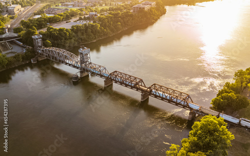 Railway Bridge Little Rock Aerial