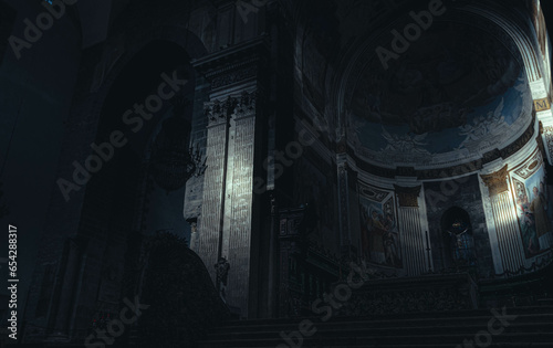 Ancient Sicilian baroque cathedral 