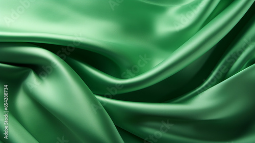 luxury green fabric texture for background.