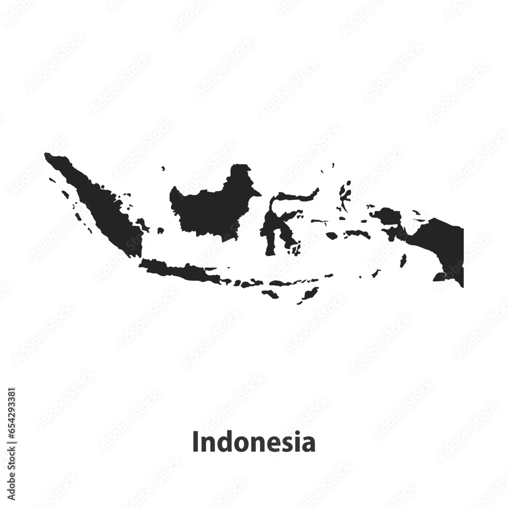 Fototapeta premium High quality Silhouette Map Isolated on White Background