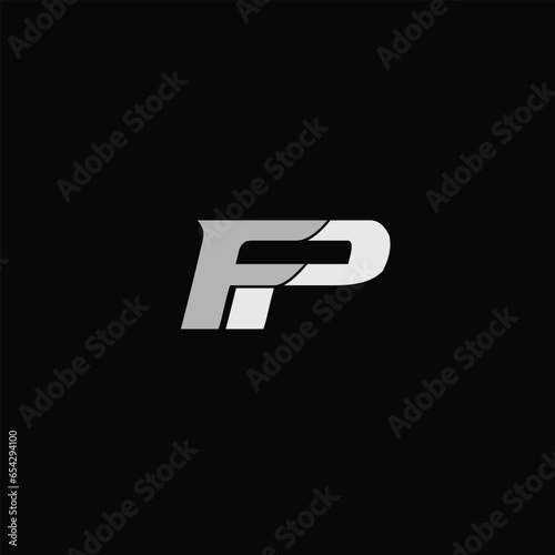 Free Download Creative Professional Trendy and Minimal Letter FP Logo Design in Black and White Color, Initial Based Alphabet Icon Logo in Editable Vector Format - GFXLoad