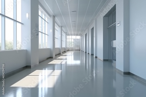 White hallway  generative AI