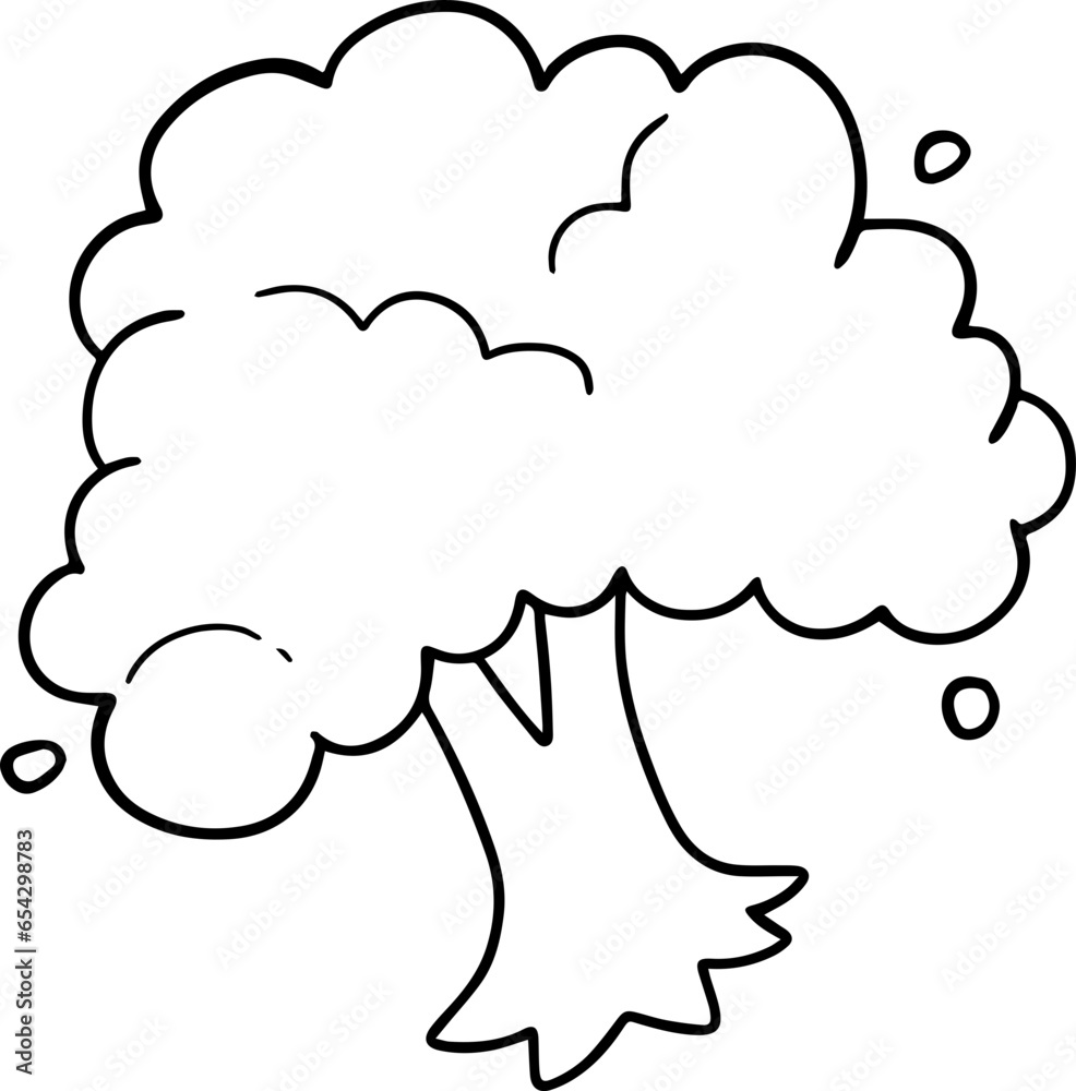 cartoon tree with root illustration. cartoon tree with root illustration.