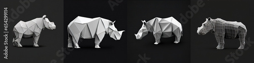  Origami Hippopotamus: A Minimalist Design photo