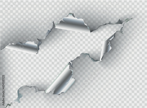 Glass framework, broken glass set. Vector illustration