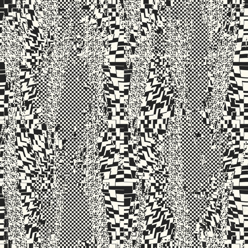 Monochrome White Noise Effect Textured Pattern
