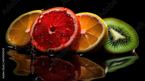 Juicy and Vibrant Fruits on a pile