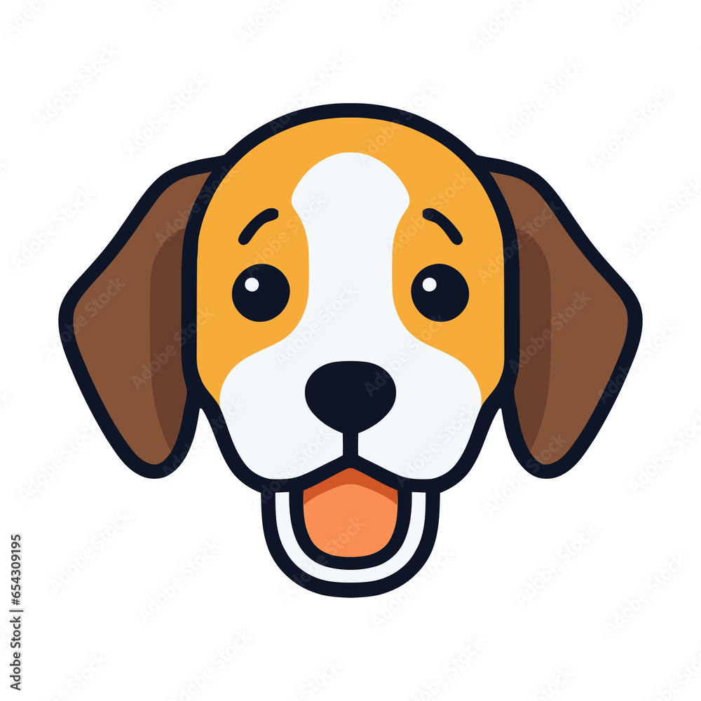 beagle dog head with good quality and good design