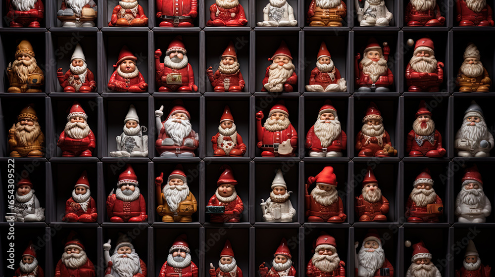 Abstract santa claus toy graphics collection