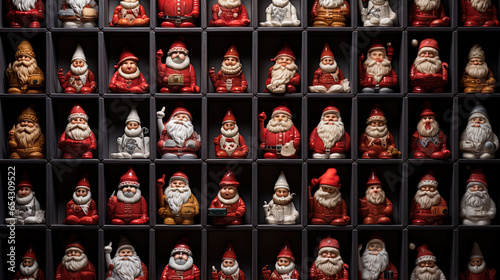 Abstract santa claus toy graphics collection