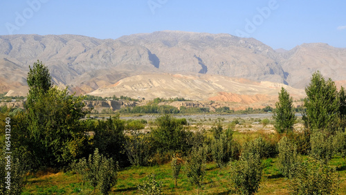 Zeravshan Valley near Panjakent, Tajikistan, Central Asia photo