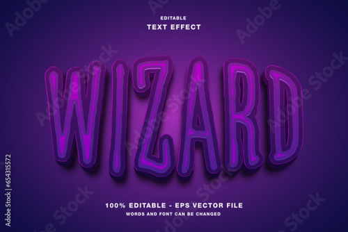 Wizard 3D Editable Text Effect