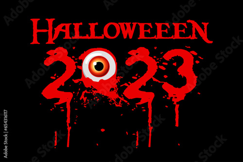 Halloween 2023 with eye and blood