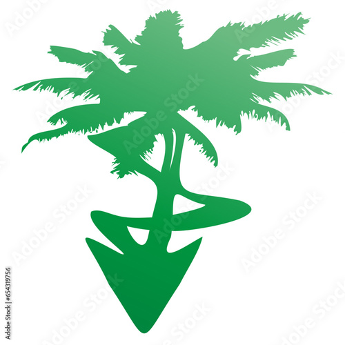 palm tree silhouette for logo