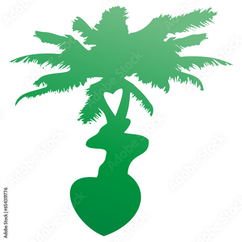 palm tree silhouette for logo