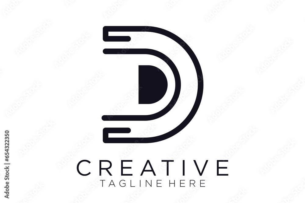 abstract initial letter D logo design template. icons for business of luxury, elegant, simple abstract initial letter D logo design template. icons for business of luxury, elegant, simple
