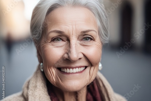 portrait of smiling senior person