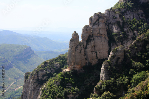 cliff near Montserrat monastery, Barcelona, Catalonia, Spain