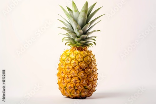 Juicy a pineapple  Sweet  advertising banner isolated on white background  AI generated.