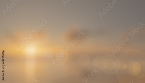Natural blurred spring background create light soft colors and bright sunshine a short time before sunset.