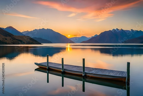 sunset over lake © Image Studio