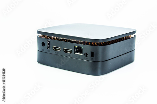 hand mini computer with all digital ports showing functionality