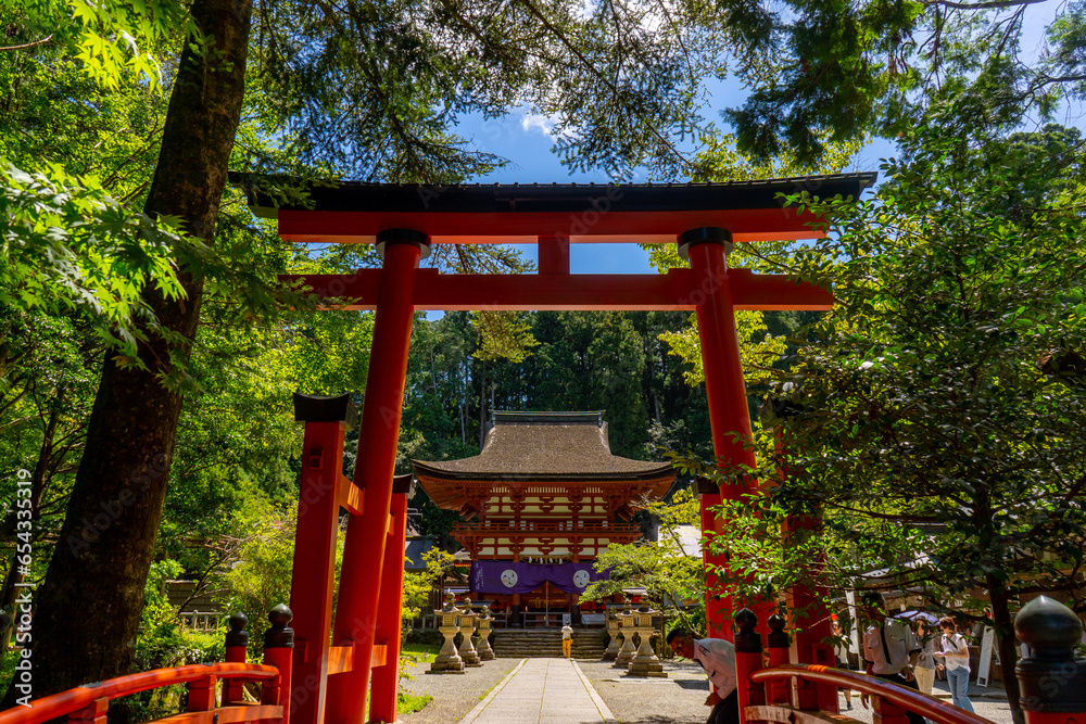Fototapeta premium Niutsuhime Shrine at Koyasan in Wakayama during summer at Wakayama Honshu , Japan : 1 September 2019