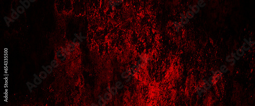 Panel kuchenny z motywem Scary red wall for background, Dark grunge textured red concrete wall background, red horror wall background, dark slate background toned classic red color, old textured.