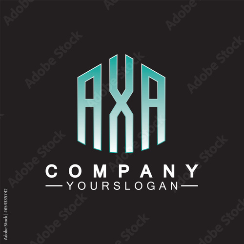 Initial Letters AXA Logo Design Vector Template. photo