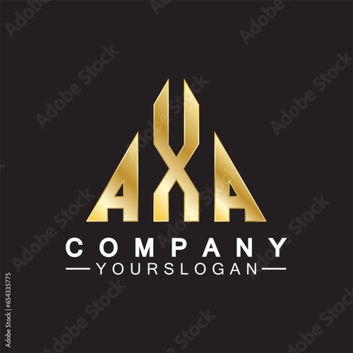 Initial Letters AXA Logo Design Vector Template. photo