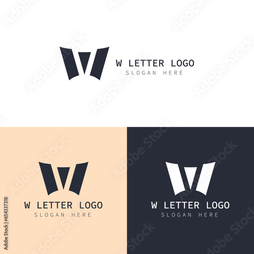 Minimal Type W Letter Logo Template, W Logo Vector , New W Logo