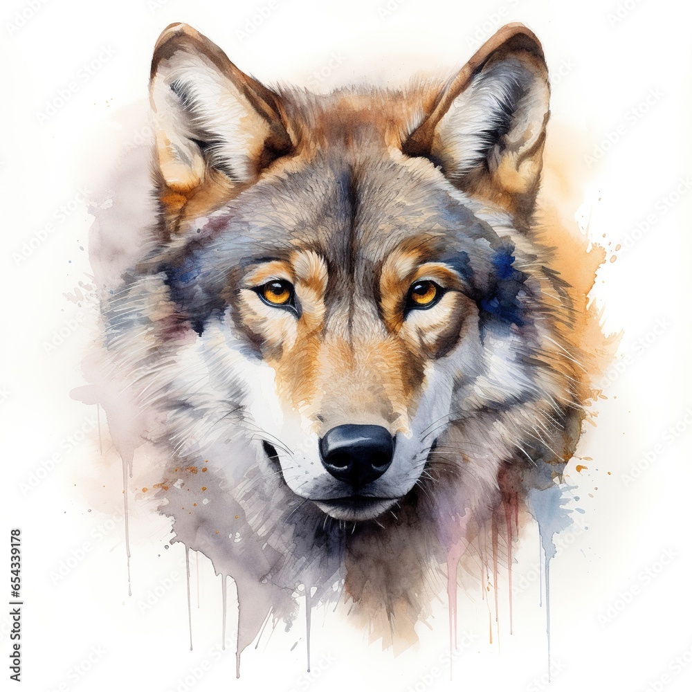 Fototapeta premium portrait of a white wolf