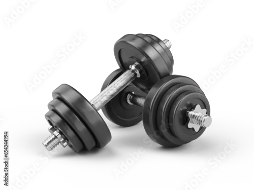 Panel kuchenny z motywem Pair of gym dumbbells isolated on transparent background