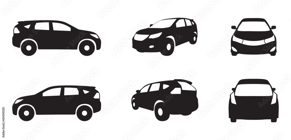 Car icon set isolated on the background. Ready to apply to your design. Vector illustration.