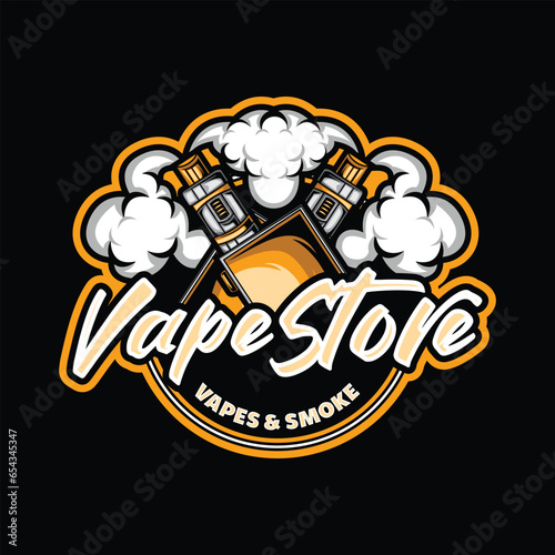 Vape Store logo Design vector graphic
