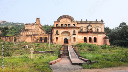 The View of Hridayshah ka Mahal, Chhatrasal Fort, Dubhela, Mausahaniya, Chhatarpur, Madhya Pradesh, India.