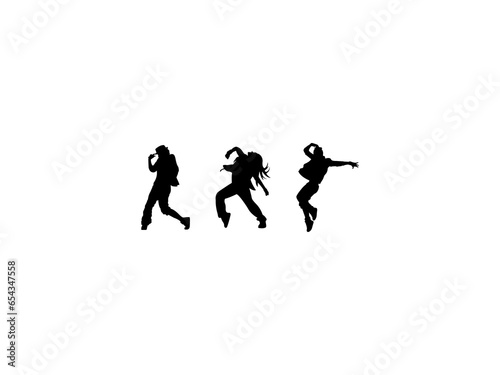 Hip Hop Dance Silhouette Vector