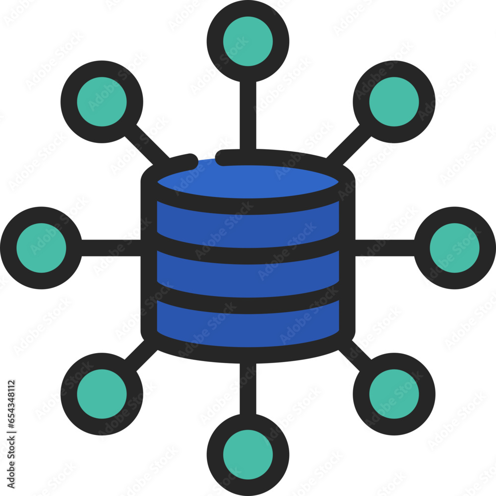 Data Distribution Icon Data Distribution Icon