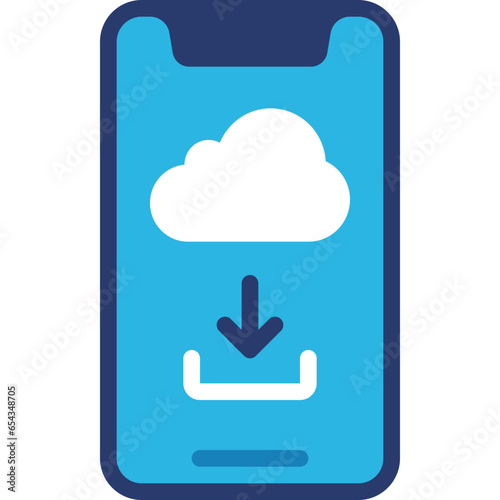 Cloud Download Mobile Icon