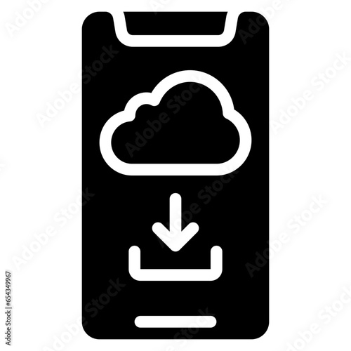Cloud Download Mobile Icon