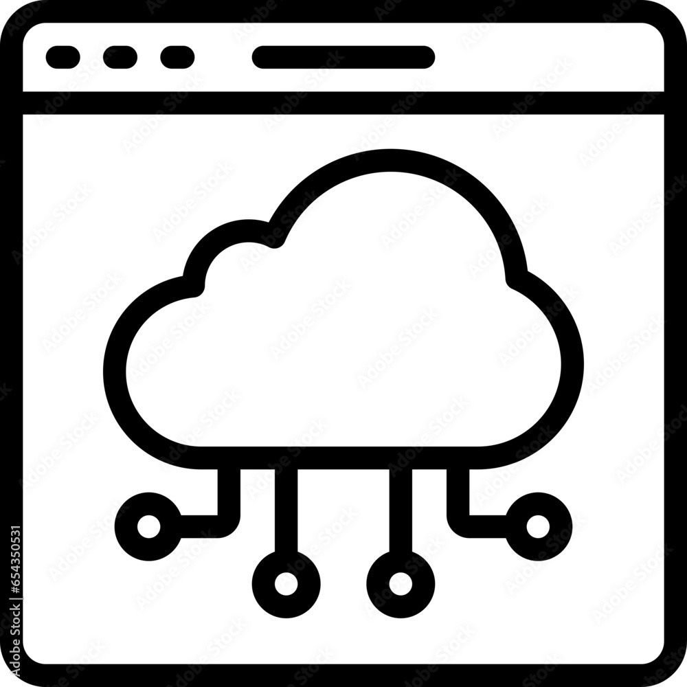 Cloud Computing Website Icon Cloud Computing Website Icon