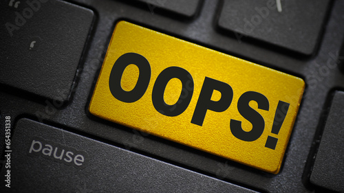 Oops text button on keyboard