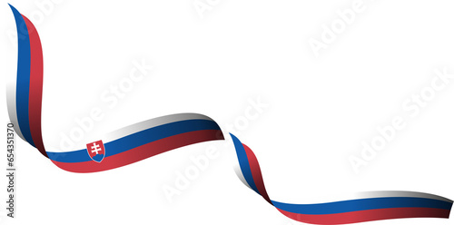 Slovakia Flag Ribbon Shape