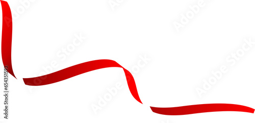 Monaco National Flag in Ribbon Shape