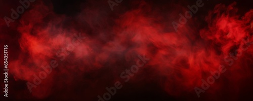 red sky, fire cloud smoke texture, black dark background, horror wallpaper poster design, Generative AI