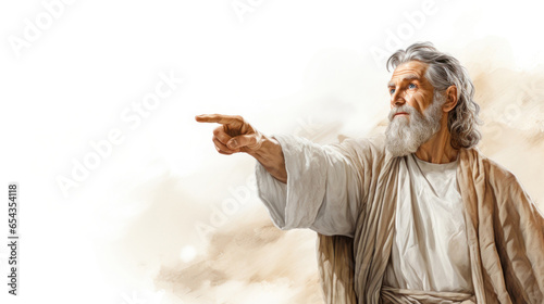 Background illustration of prophet Elijah the man who went to heaven without experiencing death Generative AI photo