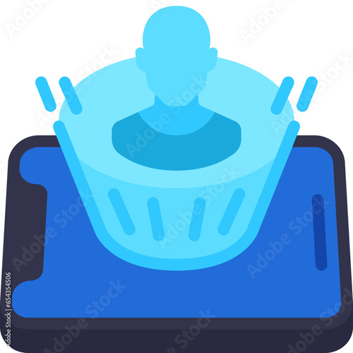 User Hologram Mobile Icon