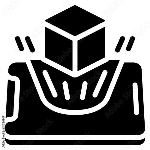 Hologram Cube 3D Mobile Icon